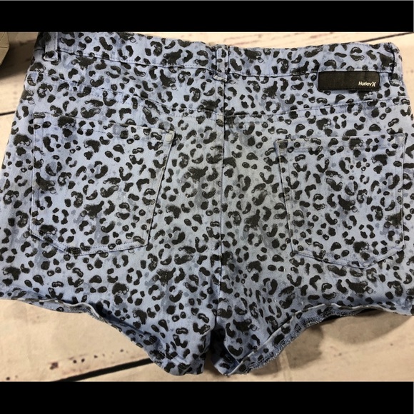Hurley size 14 girl shorts blue cheetah print - Picture 6 of 7